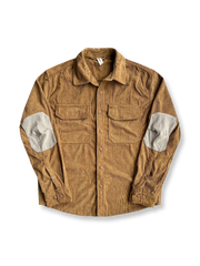 肘パッチ付きコーデュロイワークシャツ