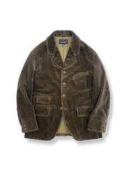 コットンコーデュロイ素材のマルチポケット付きジャケット。