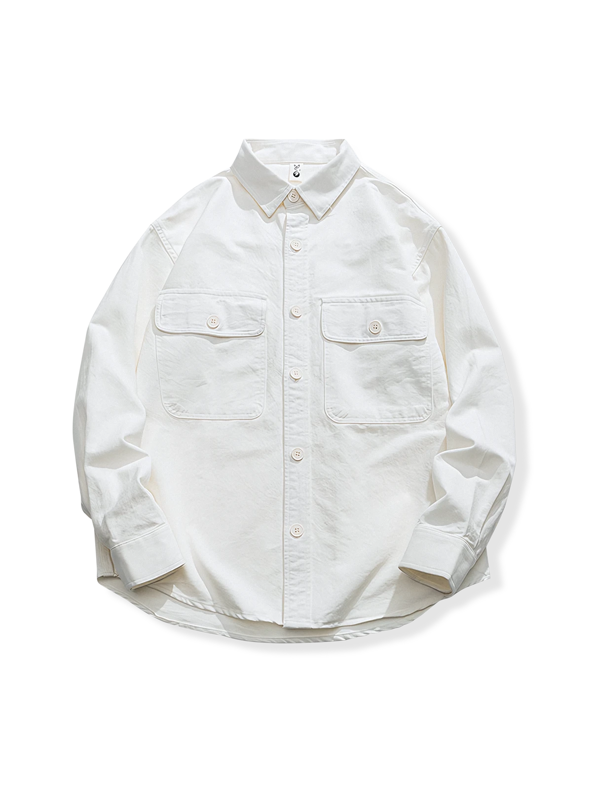 無地5色展開のコットンツイルシャツジャケット