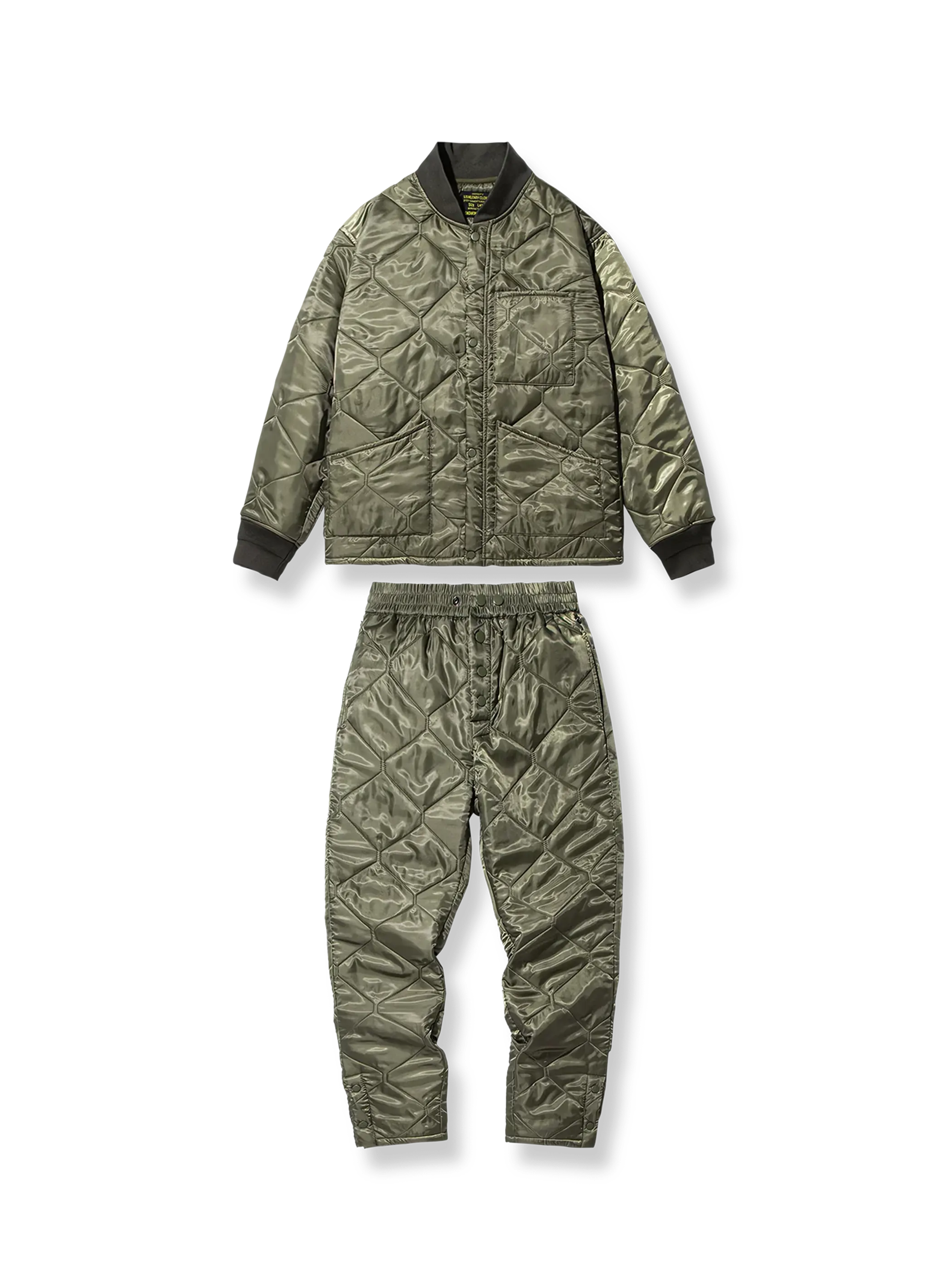 キルティングパターン中綿入りCWU-9Pジャケットとパンツのセットアップ