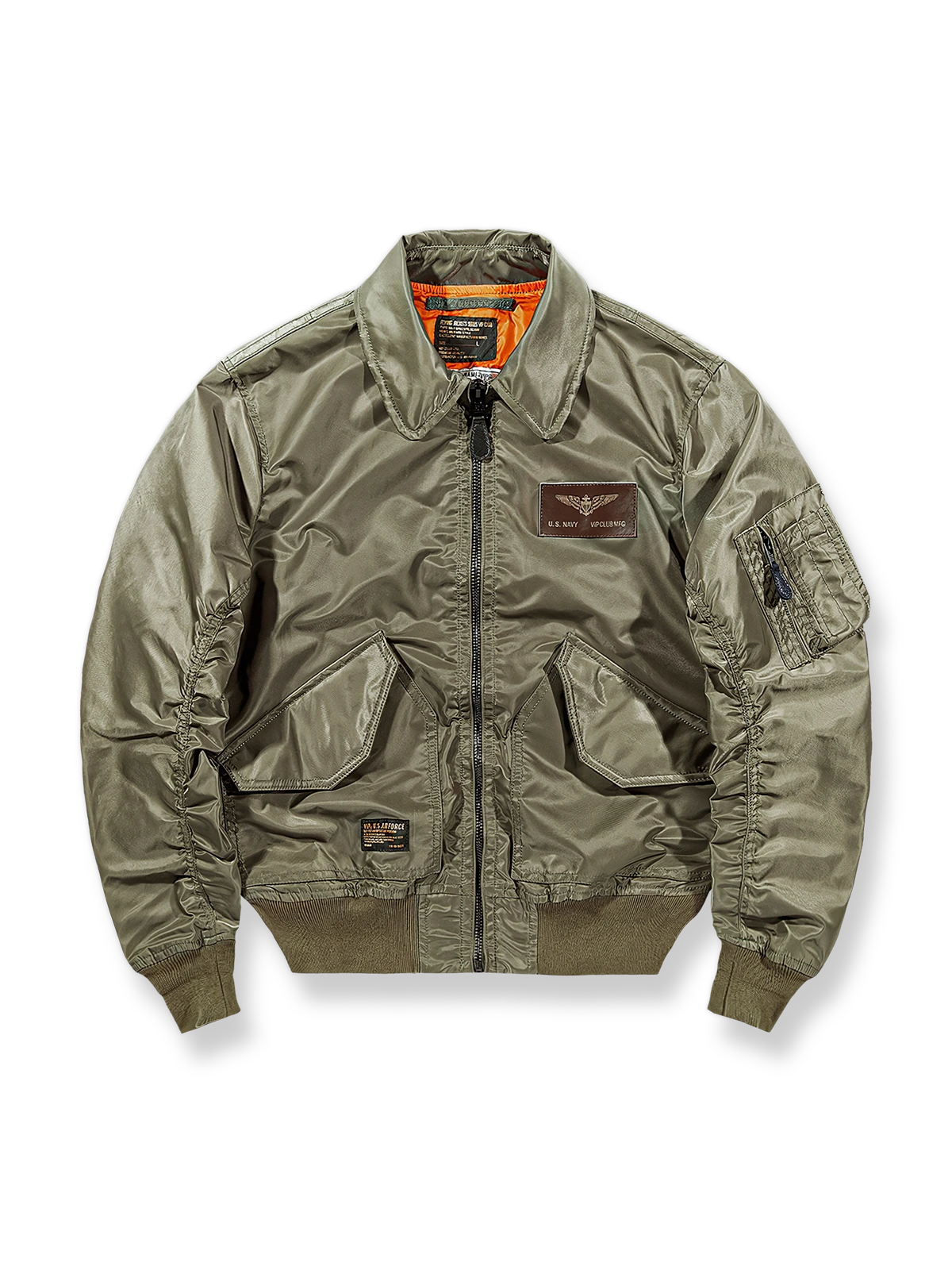 保温性リブと多機能ポケットを備えたCWU-45/Pフライトジャケット