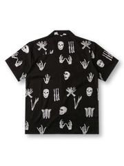 ダークパーム デジタルプリント アロハシャツ