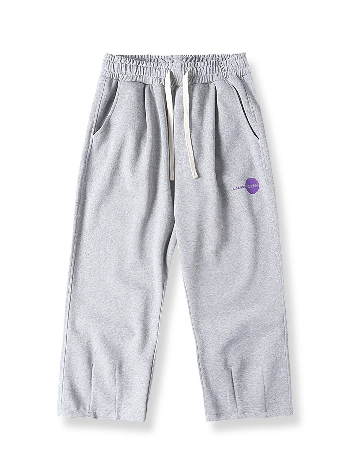 裾にダーツが入ったテーパードシルエットのスウェットイージーパンツ