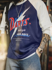 DARTS ラグランメッシュ長袖Tシャツ