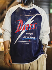 DARTS ラグランメッシュ長袖Tシャツ