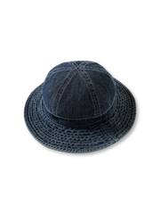 藍染めデニムを使用したウォッシュ加工のフィッシャーマンハット