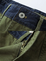 デニム切替カーゴジョガーパンツ