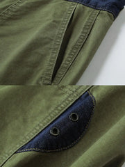 デニム切替カーゴジョガーパンツ