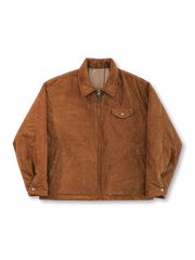 クラシックなデトロイト工装にインスパイアされたスエードタッチジャケット。保温性と快適性を兼ね備えたカジュアルウェア。
