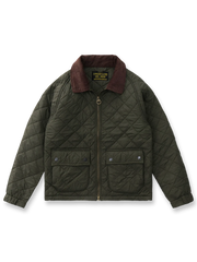 ダイヤキルトと中綿が特徴のヴィンテージ風ジャケット