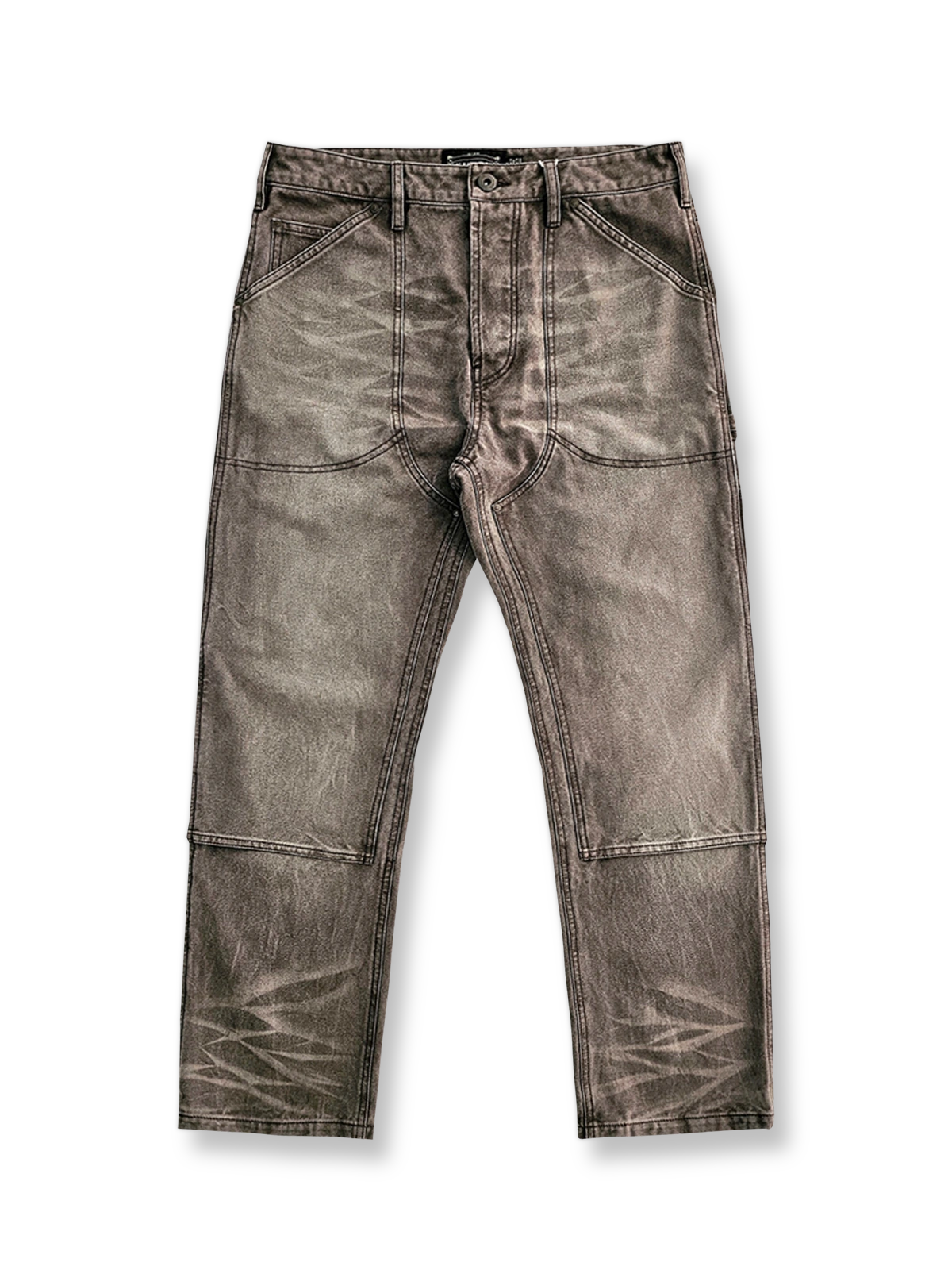 抜染加工を施したコーデュロイカーペンターパンツ