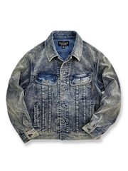 抜染加工で独特の風合いを表現したヴィンテージデニムジャケット