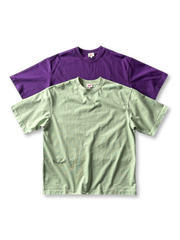 ドーパミンウォッシュ 350g ヘビーウェイトオーバーサイズリブクルーネックTシャツ