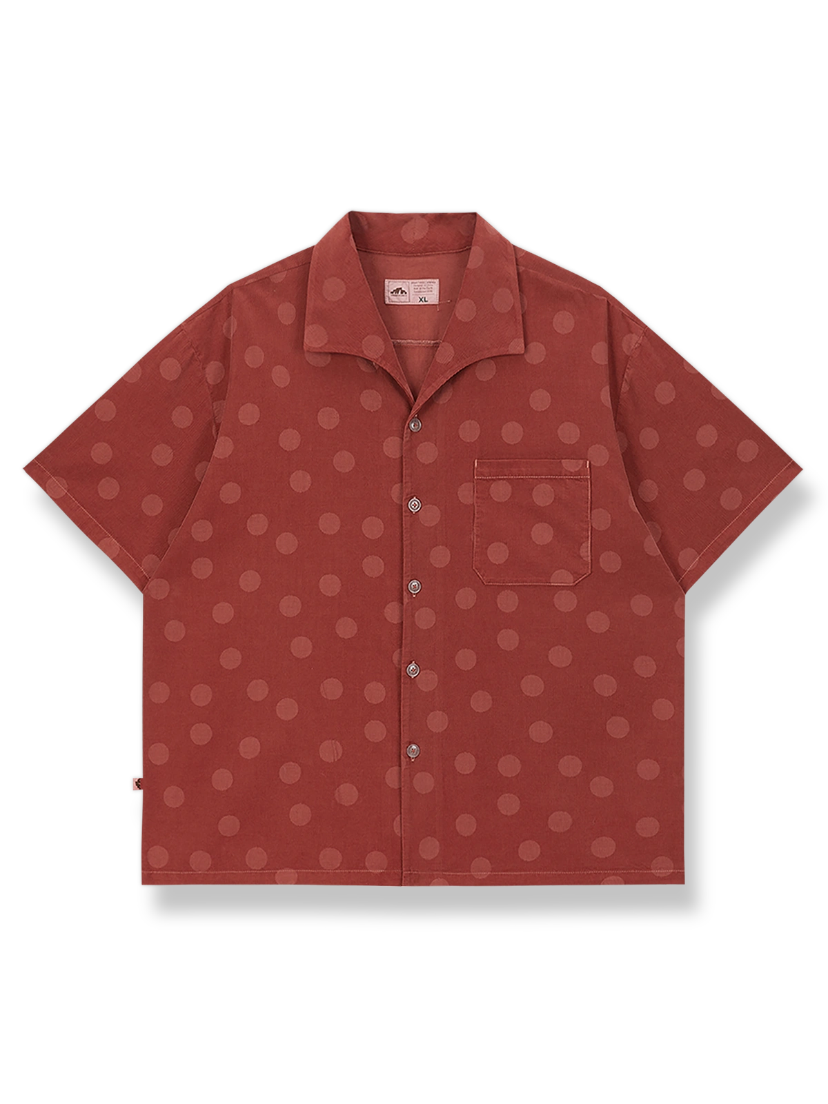 手描きドット加工と自然なグラデーションが特徴のコーデュロイシャツ。