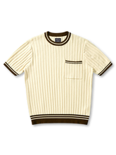 双糸コットンリブと配色ポケットラインが映える60年代ヴィンテージ風ポケットTシャツ
