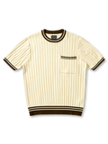 双糸コットンリブと配色ポケットラインが映える60年代ヴィンテージ風ポケットTシャツ