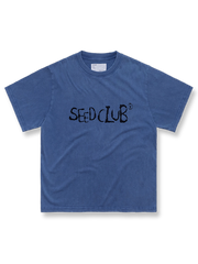 二重ガーゼ仕立ての長綿コットンをアゾ染め&ウォッシュ加工したヴィンテージ風Tシャツ。