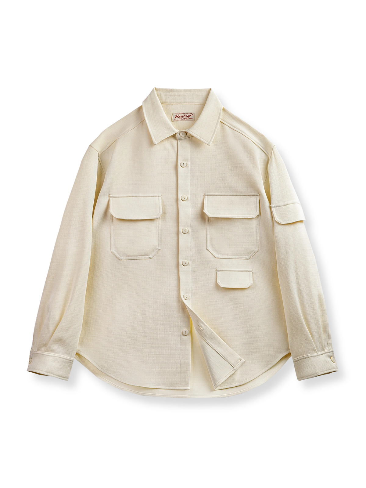 ダブルポケットワークシャツ(防シワ形態安定長袖)