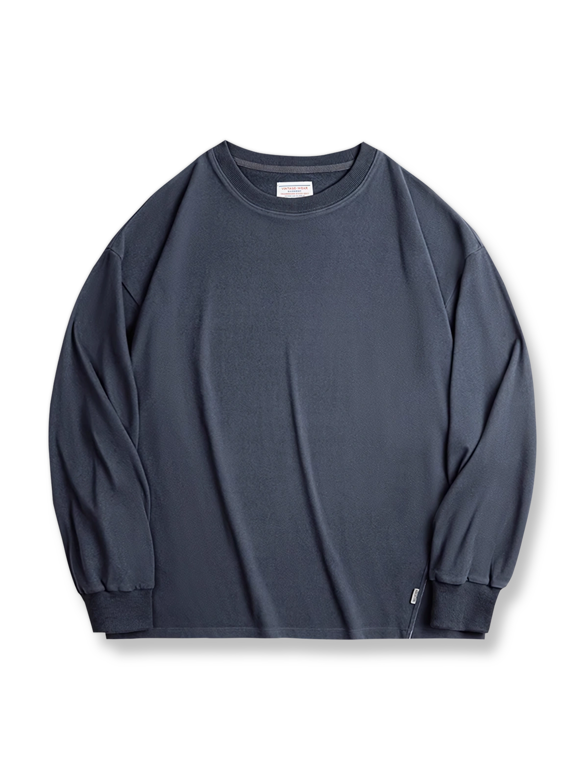 両面起毛素材のソフトフリース長袖Tシャツ