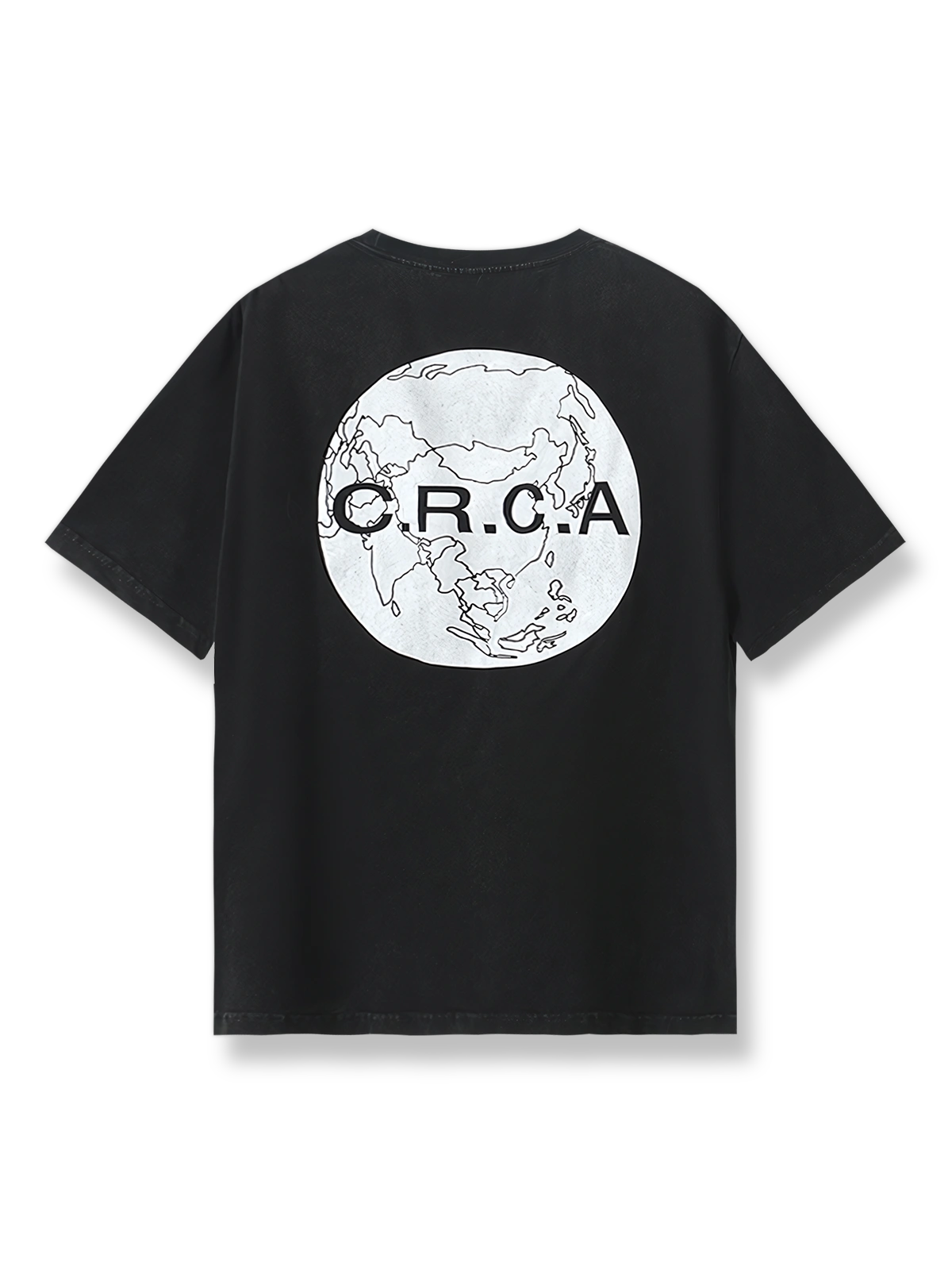 地球地図プリントTシャツ全体図