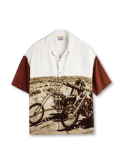 イージーライダー映画シーンをフルプリントしたキューバカラーシャツ