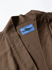 刺繍グリッドはんてんカーディガンシャツ