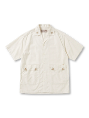 ヴィンテージ刺繍キューバカラーシャツ