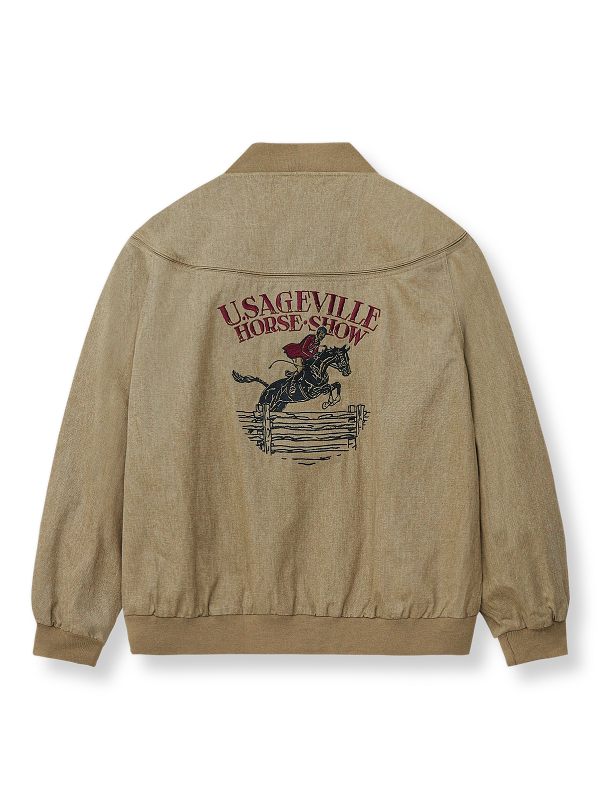 クラシックなダービージャケットに刺繍を施したスポーツジャケット