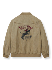 クラシックなダービージャケットに刺繍を施したスポーツジャケット