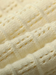 ラグド・クルーネック半袖ニット