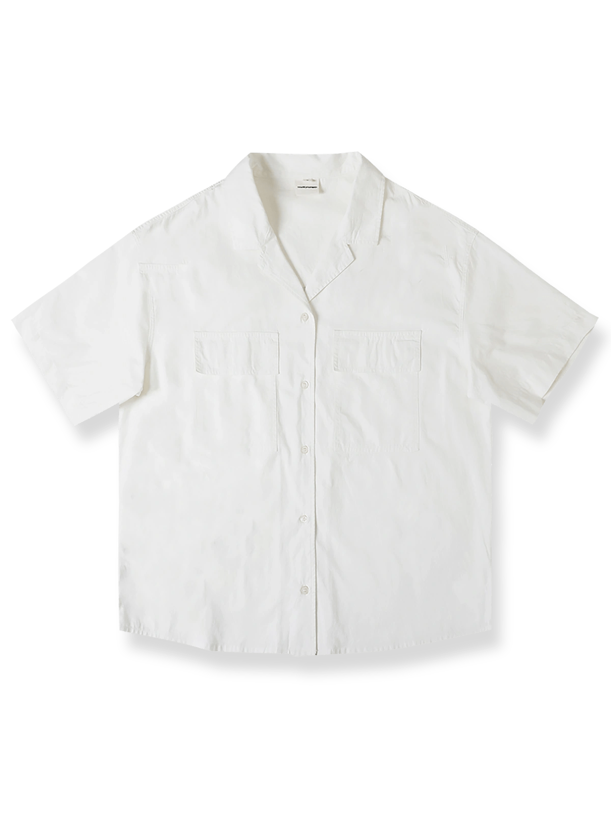 ガーメントウォッシュ キューバカラー 半袖シャツ。