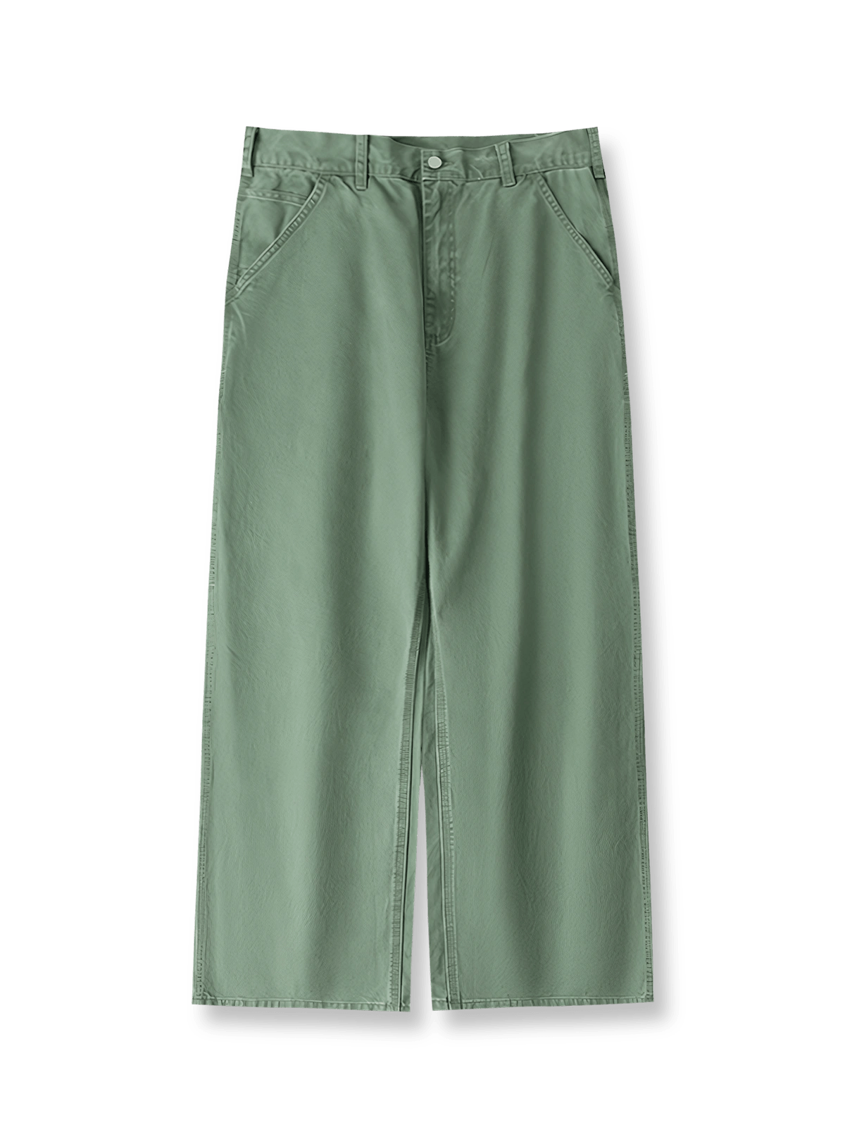 エンザイムウォッシュツイルワイドストレートワークパンツ。