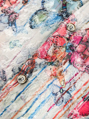 エスニック風ジャカードタッセル半袖シャツ