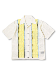 エスニックメッシュニットキューバポロ正面画像