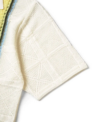 エスニックメッシュニットキューバポロ