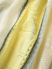 エスニックメッシュニットキューバポロ