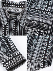 エスニックストライプ長袖シャツ