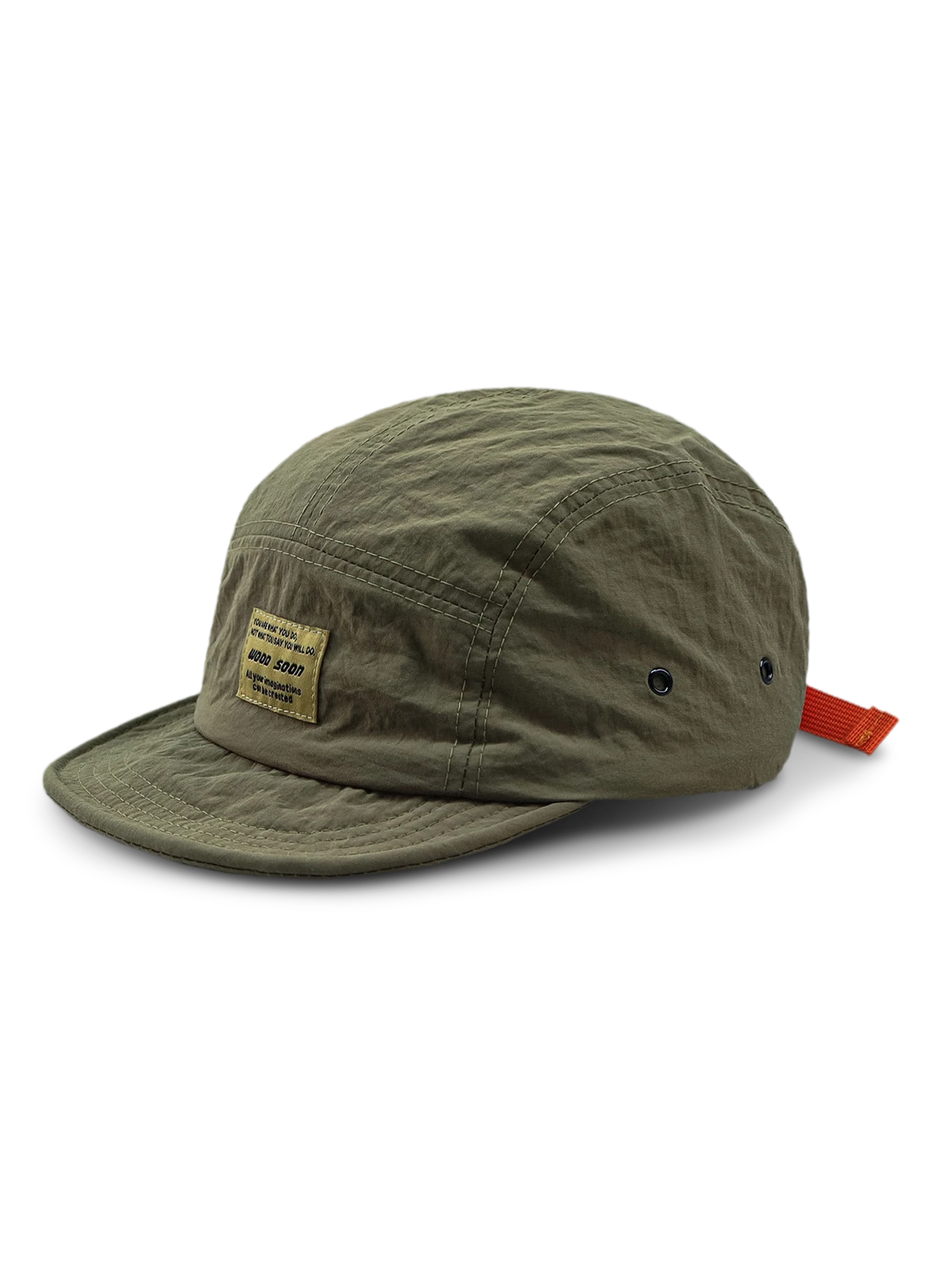 耐久性ナイロン素材と通気孔を備えた探検家向けアウトドアハット。