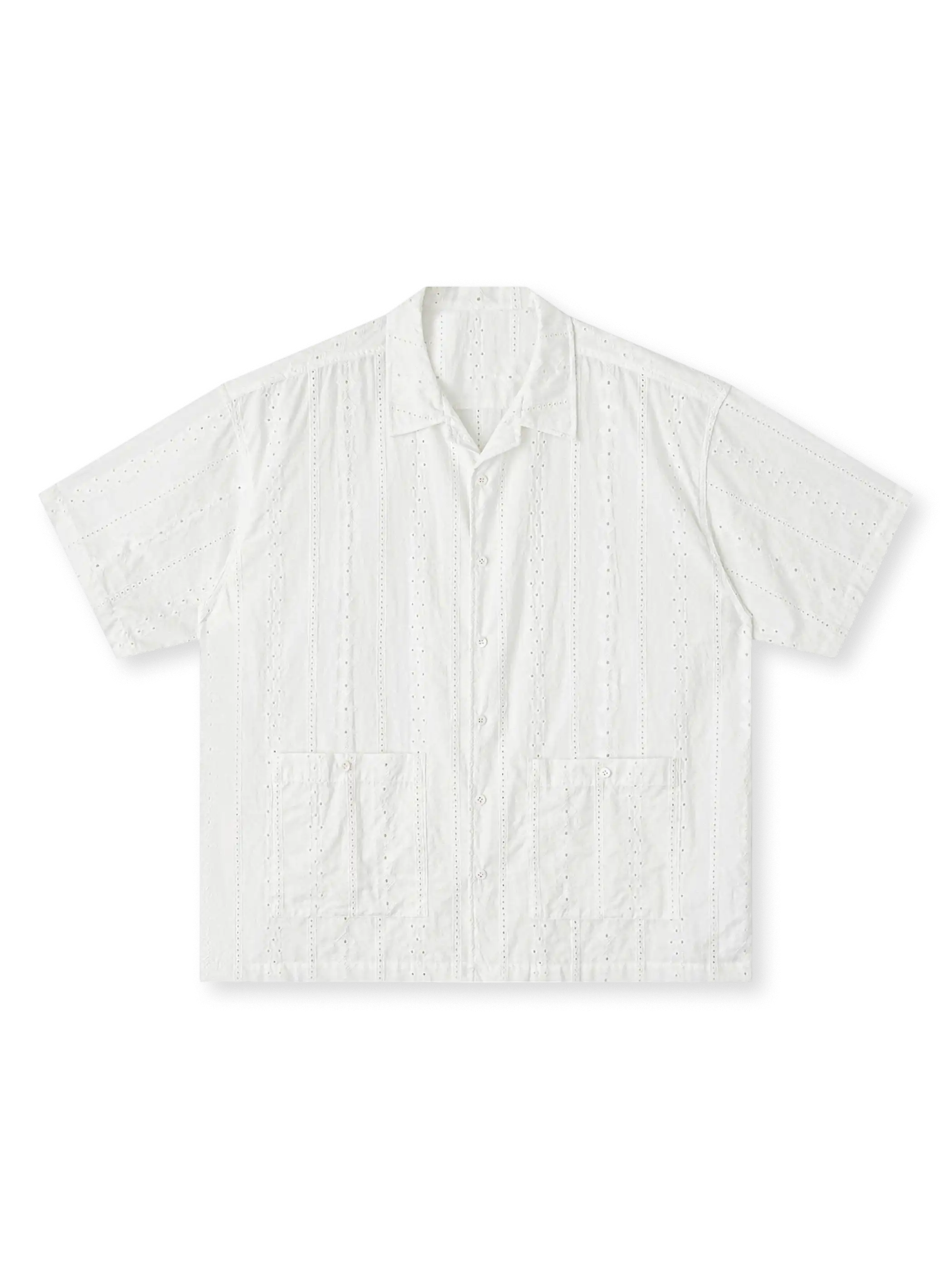 アイレットオープンカラーシャツ正面画像