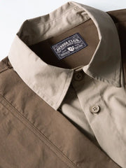 フェイクレイヤード多ポケットワークシャツ