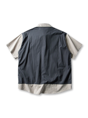 フェイクレイヤード多ポケットワークシャツ