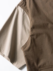 フェイクレイヤード多ポケットワークシャツ