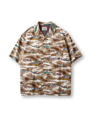 フィッシング総柄アロハシャツ