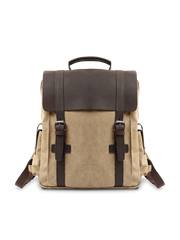 キャンバスとレザーを組み合わせた5色展開のバックパック