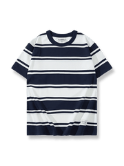 5色展開のヘビーウェイトクルーネックボーダーシャツ。