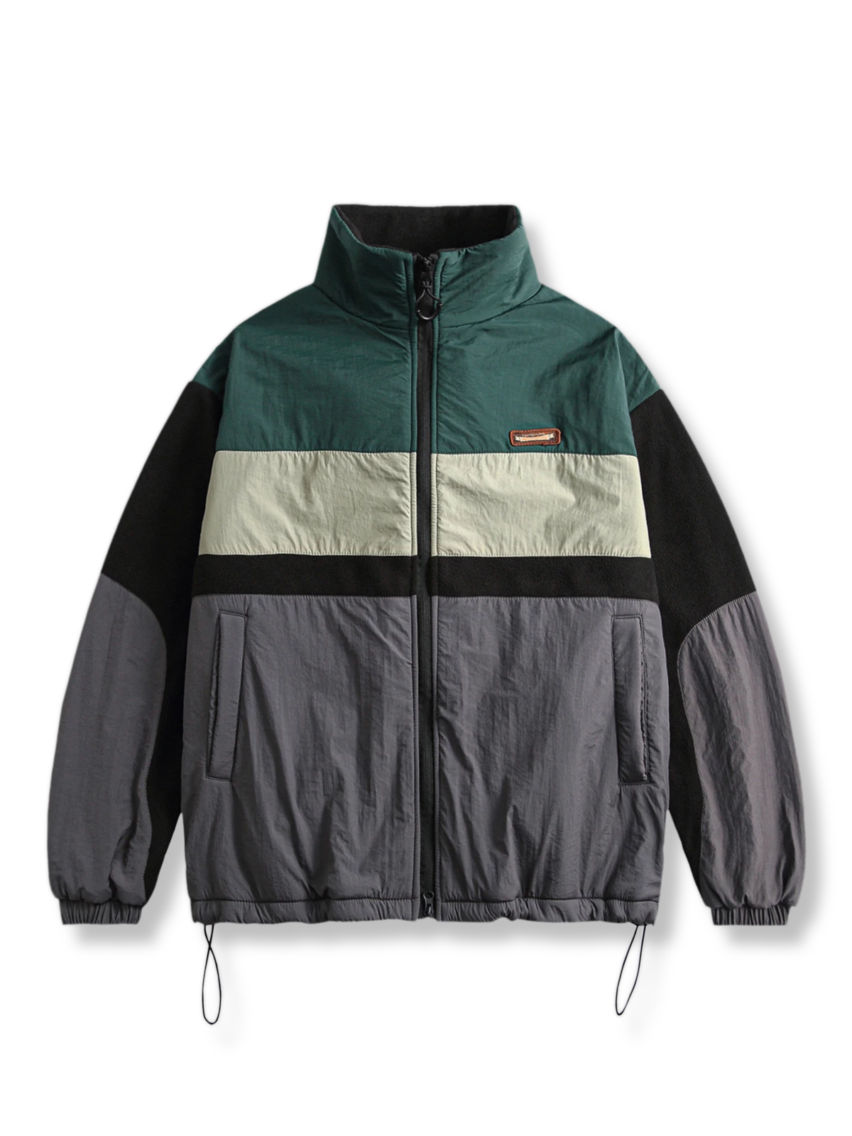 裏ボアフリースのカラーブロックジャケットの製品イメージ