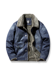 裏起毛ライニング付きデニムコットンジャケットの製品イメージ