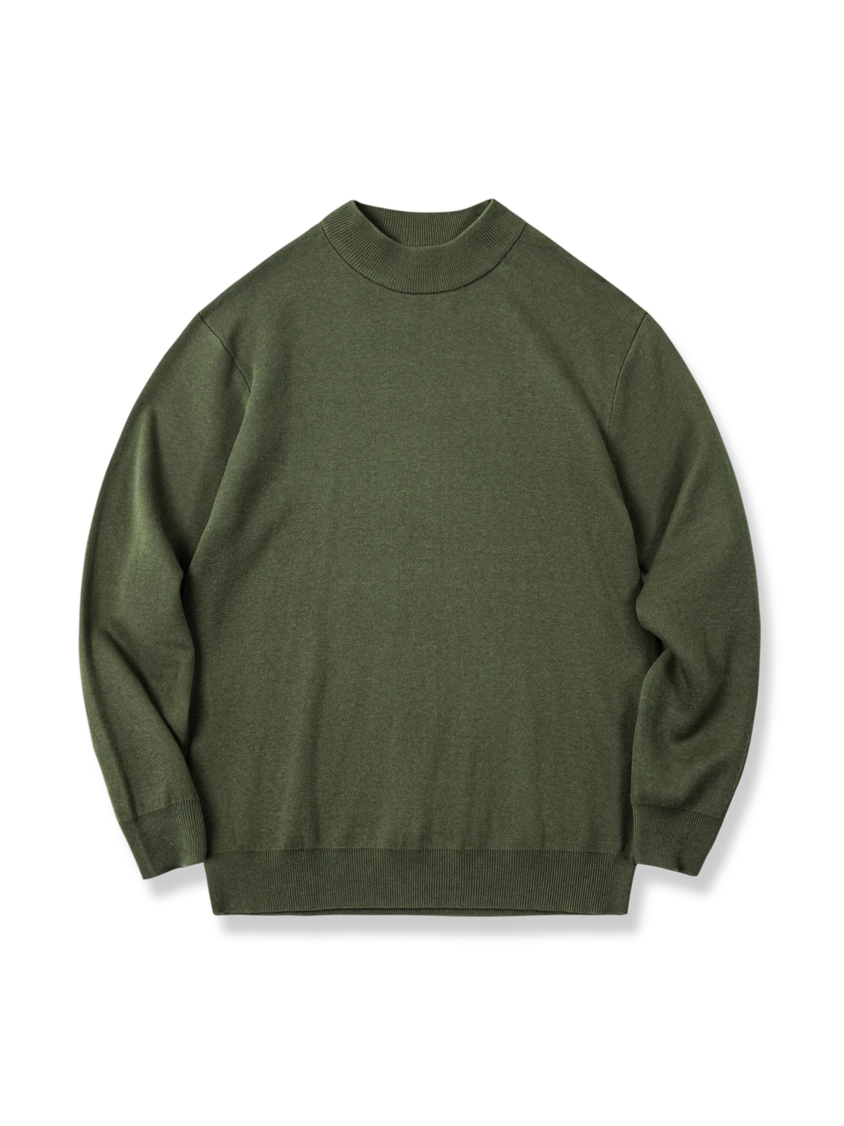 4色展開のハーフタートルネックニットセーター。