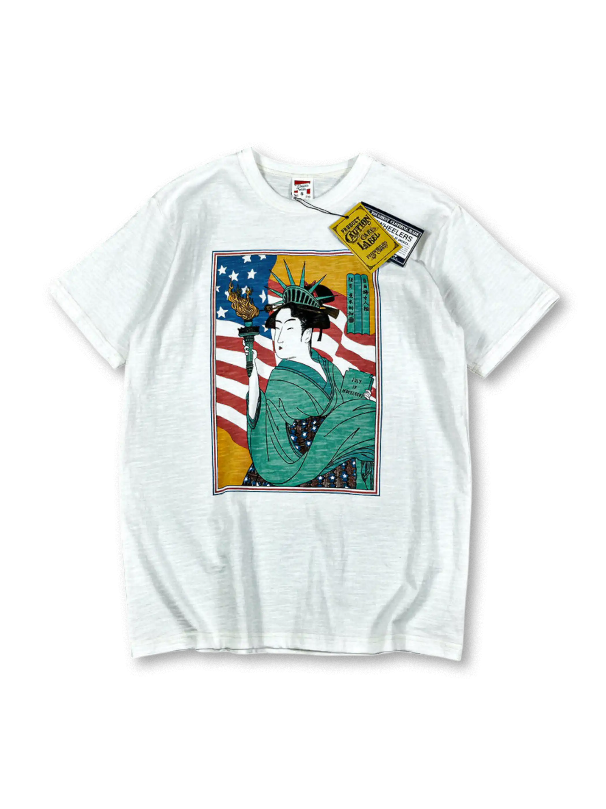 浮世絵風自由の女神プリントTシャツ