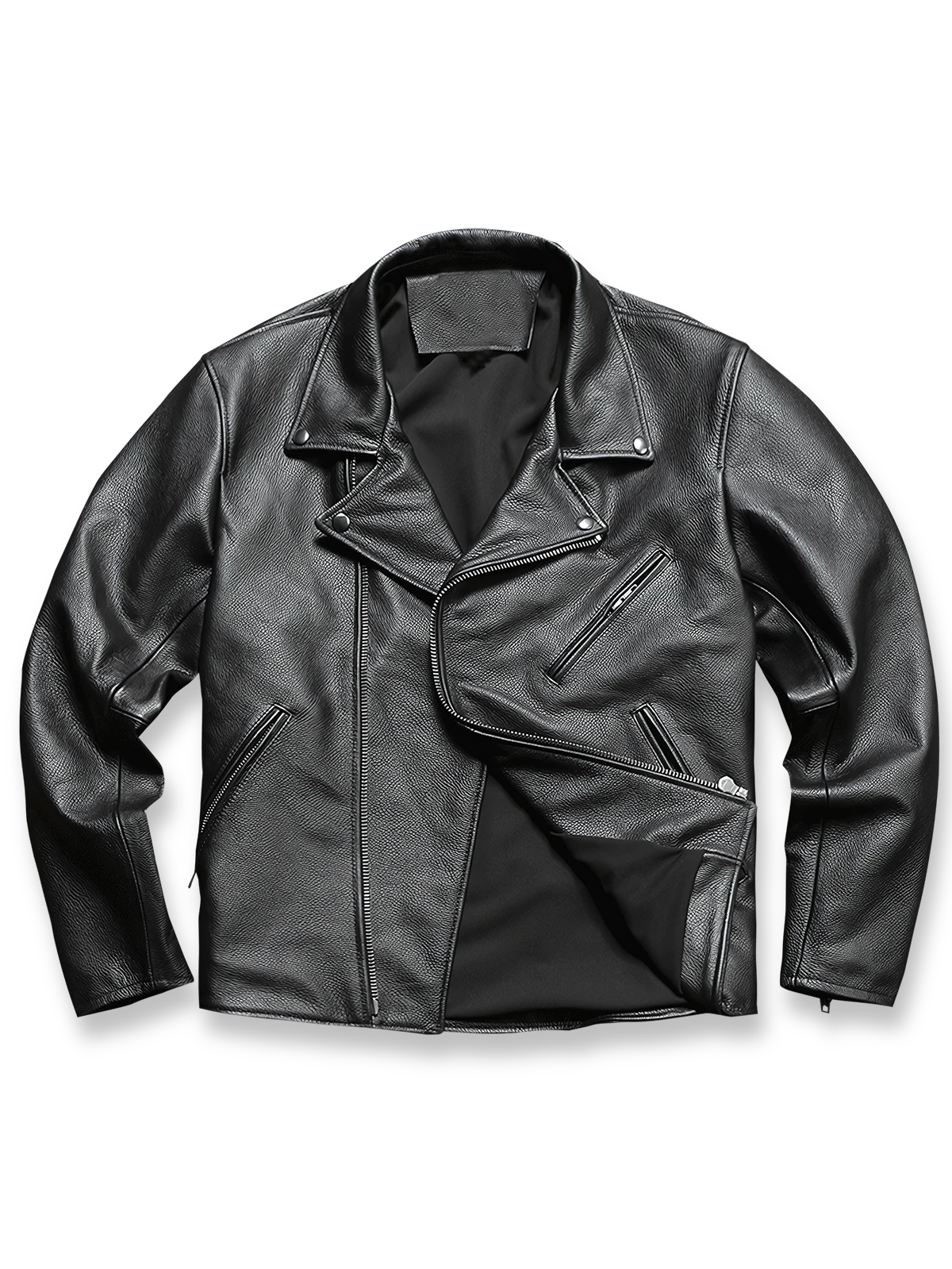 厚さ1.0mmのフルグレインレザーを使用したライダースジャケット。